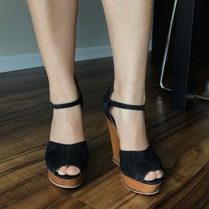 Sam Edelman black suede Javi wedges